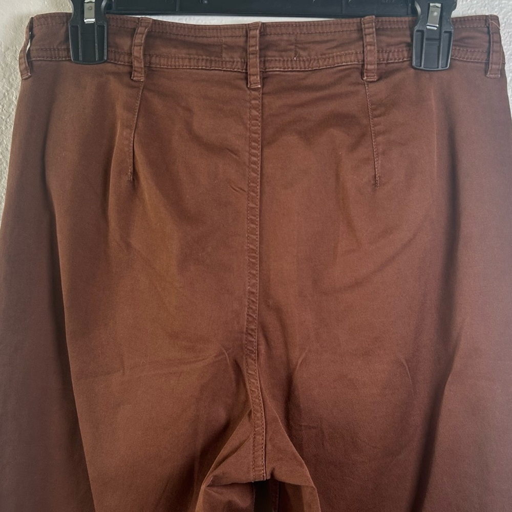 Everlane Tan Khaki Corporate Casual Lightweight Wide Leg Crop Pants women’s Sz 4 - Picture 3 of 16